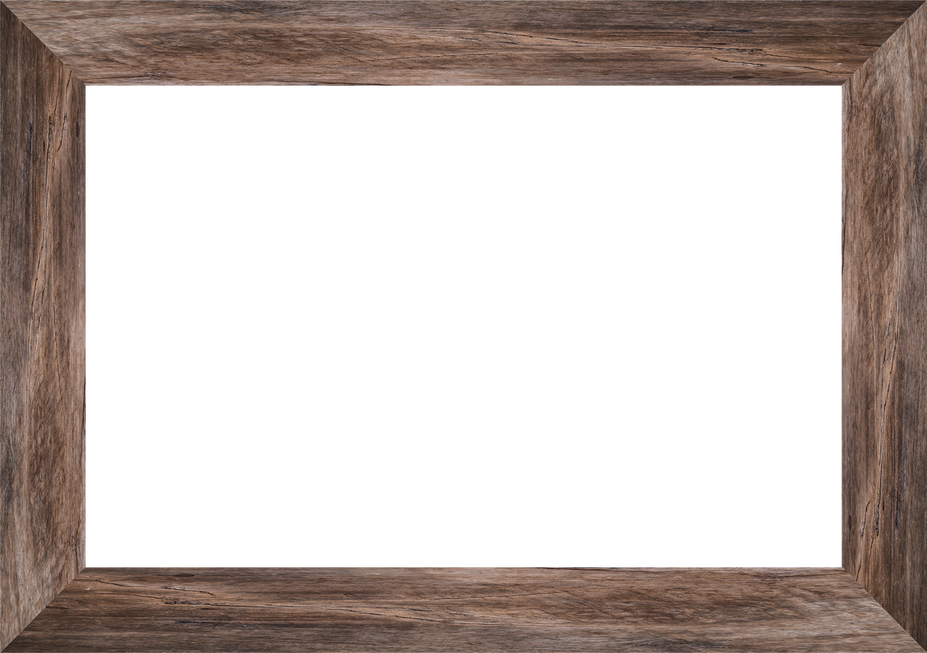 wooden picture frame isolated